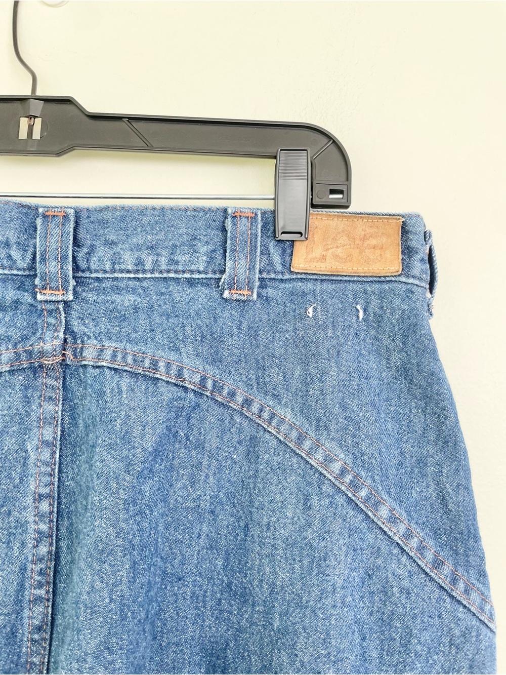 Vintage LEE 80s Gathered Yoke High Waist Princess Denim Jeans sz 34 Mom Jeans - Picture 7 of 8